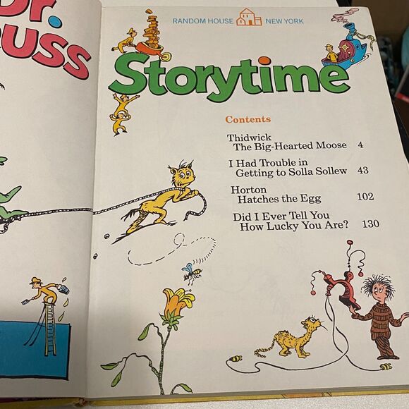 Vintage Dr. Seuss Storytime Book, 1974 Hardcover, 4 stories in 1, HTF - Picture 7 of 12